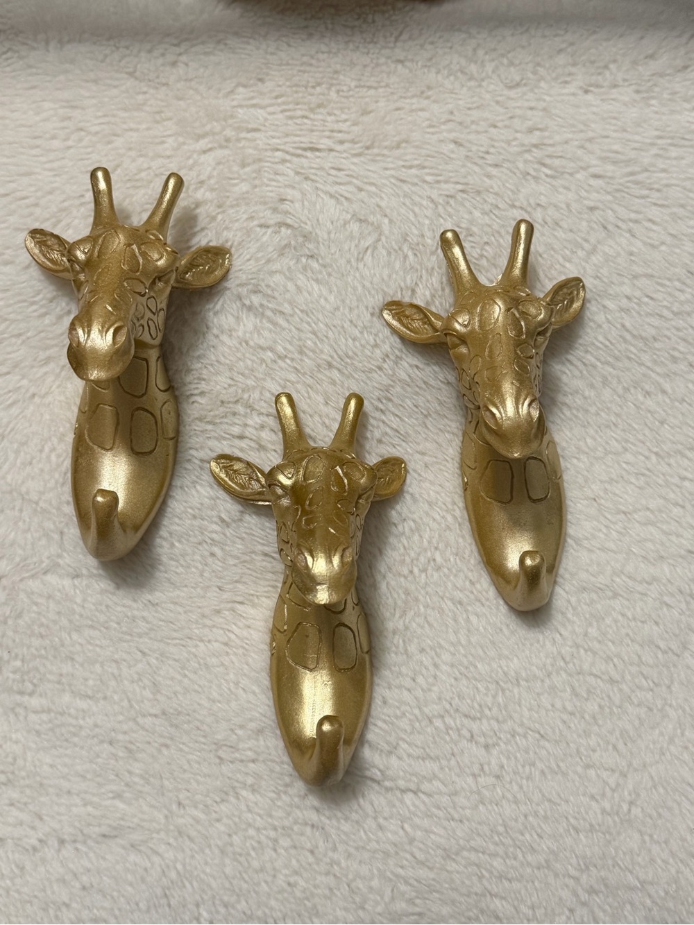 Gold Giraffe Wall Hooks Set - Decorative Home Wall Decor